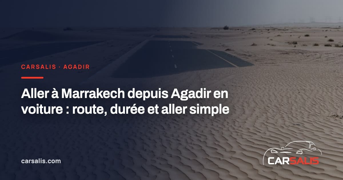 Route traversant les dunes vers Marrakech