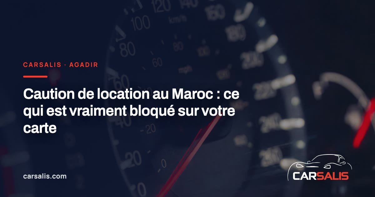 Compteur d'une voiture de location au Maroc